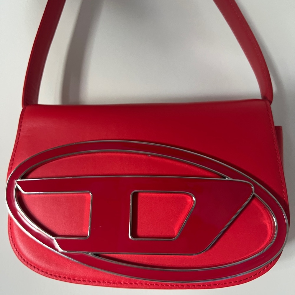 Diesel Red Shoulder Bag with Logo Detail - Picture 8 of 8